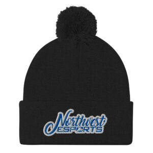 Northwest Esports Blue Logo Pom-Pom Beanie