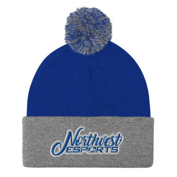Northwest Esports Blue Logo Pom-Pom Beanie - Image 2